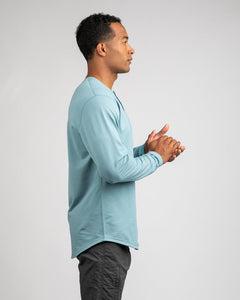 Slate - Henley Drop-Cut: LUX Long Sleeve