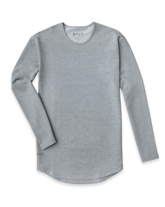 Heather Grey - Drop-Cut Long Sleeve