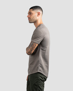 Olive - Henley Drop-Cut