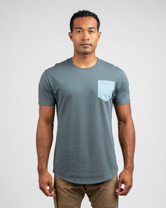 Pacific/Slate - Drop-Cut LUX Pocket Shirt