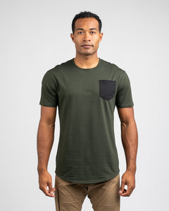 Forest/Black - Drop-Cut LUX Pocket Shirt