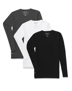 Long Sleeve: LUX Split Hem - Custom 3 Pack