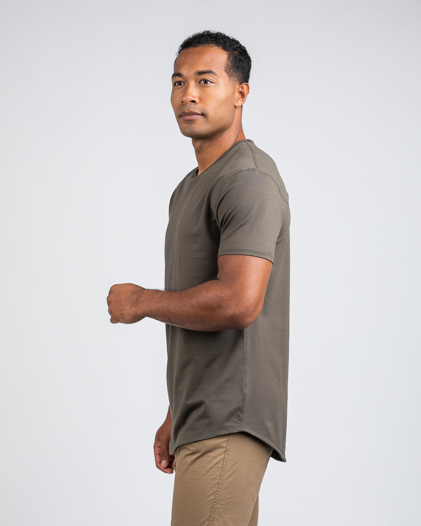 Stone - Drop-Cut LUX Shirt