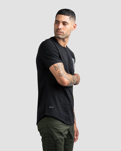 Black/Charcoal - Drop-Cut LUX Pocket Shirt