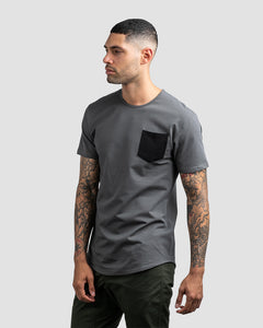 Charcoal/Black - Drop-Cut LUX Pocket Shirt