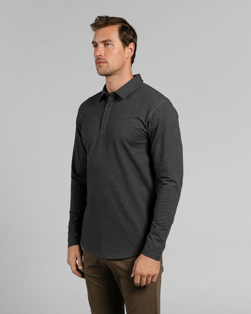 Drop-Cut Long Sleeve: LUX Polo Custom 3-pack