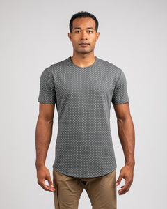 Charcoal/Sea Breeze - Dotted Drop-Cut: LUX