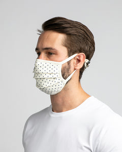 Bone/Navy-Dotted