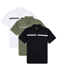 Performance+ Stripe Polo - Custom 3 Pack